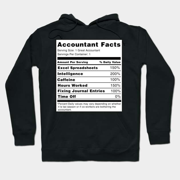 Accountant Facts Hoodie by swiftscuba